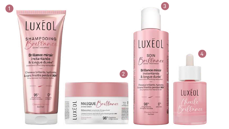 Routine Brillance Luxéol — Shampooing, Masque, Soin, Huile